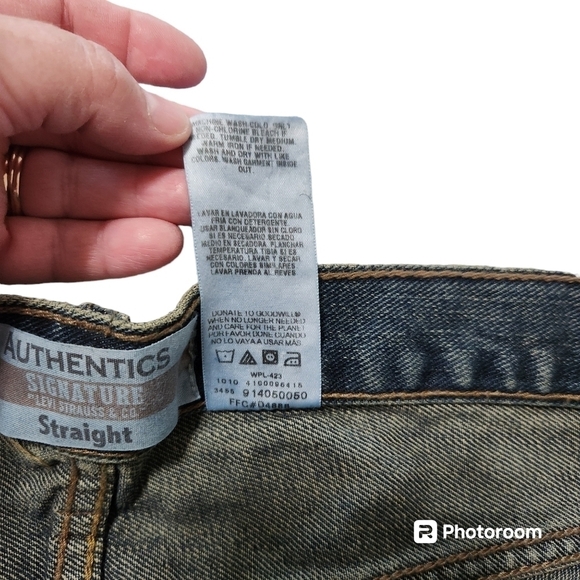 Levi's Jeans Mens Authentic Signature Straight Jeans, sz 36 - Picture 4 of 7
